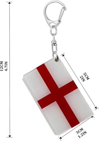 England Flag Keychain - Double Sided Acrylic D Shape Chains Englander Flags Key Chains Men and Women Style Car Key chain Gifts Decoration (3 Pcs) in Saudi Arabia