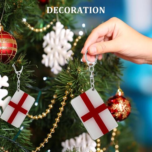 England Flag Keychain - Double Sided Acrylic D Shape Chains Englander Flags Key Chains Men and Women Style Car Key chain Gifts Decoration (3 Pcs) in Saudi Arabia