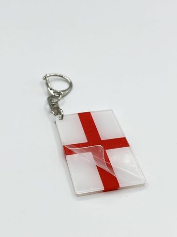 England Flag Keychain - Double Sided Acrylic D Shape Chains Englander Flags Key Chains Men and Women Style Car Key chain Gifts Decoration (3 Pcs) in Saudi Arabia