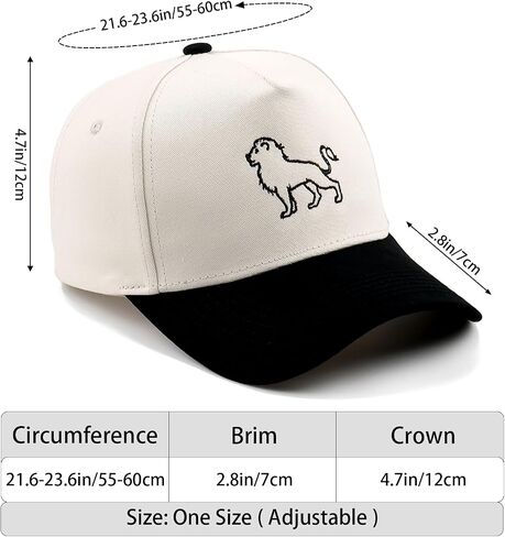 Embroidered Animal Design Two Tone Trucker Baseball Cap, Adjustable Cotton Hat for Men Women Casual Outdoor Gift in Kuwait
