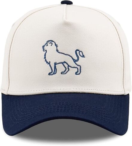 Embroidered Animal Design Two Tone Trucker Baseball Cap, Adjustable Cotton Hat for Men Women Casual Outdoor Gift in Kuwait