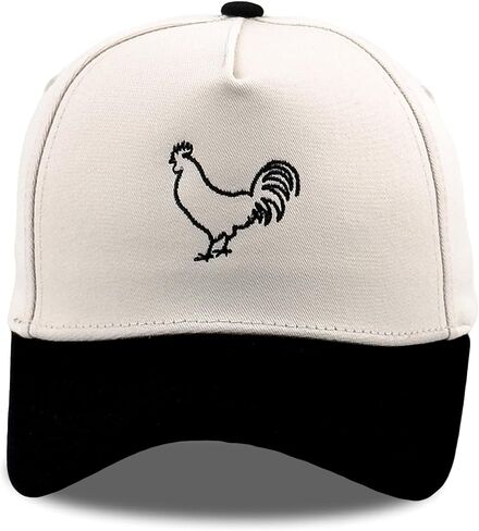 Embroidered Animal Design Two Tone Trucker Baseball Cap, Adjustable Cotton Hat for Men Women Casual Outdoor Gift in Kuwait