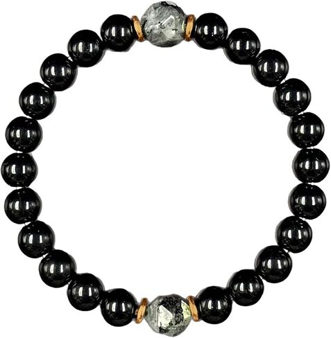 Beaded Stretch Bracelets for Women Obsidian Black Tourmaline Bracelet for Goal Manifestation Jewelry Gift for Clarity in Kuwait