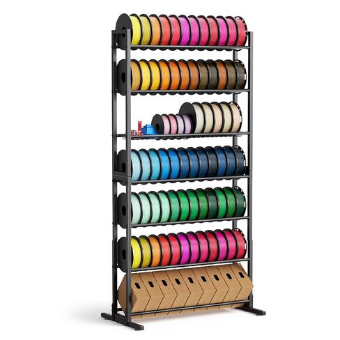 3D Printer Filament Storage Rack, Heavy Duty Spool Holders with Removable Storage Basket for 3D Printing Filaments, 7 Tier Large Metal Shelf Organizer for 3D Printing Business Studio Office Workshop in Kuwait