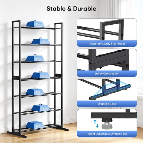 3D Printer Filament Storage Rack, Heavy Duty Spool Holders with Removable Storage Basket for 3D Printing Filaments, 7 Tier Large Metal Shelf Organizer for 3D Printing Business Studio Office Workshop in Kuwait