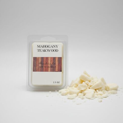 Mahogany - Teak - Woodsy Soy Wax Melt/Scented Melt- Maximum Scented Wax Cubes/Melts- 1 Pack -2.5 Ounces- 6 Cubes in Kuwait