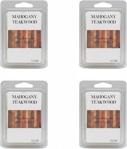 Mahogany - Teak - Woodsy Soy Wax Melt/Scented Melt- Maximum Scented Wax Cubes/Melts- 1 Pack -2.5 Ounces- 6 Cubes in Kuwait