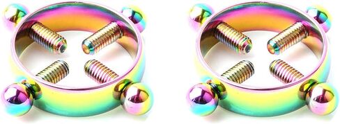 2Pcs Round Body Clamps for Women Stainless Steel Non-Piercing Rings Clip Body Jewelry in Saudi Arabia