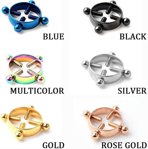 2Pcs Round Body Clamps for Women Stainless Steel Non-Piercing Rings Clip Body Jewelry in Saudi Arabia