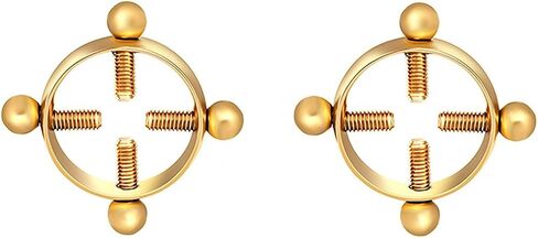 2Pcs Round Body Clamps for Women Stainless Steel Non-Piercing Rings Clip Body Jewelry in Saudi Arabia