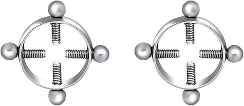 2Pcs Round Body Clamps for Women Stainless Steel Non-Piercing Rings Clip Body Jewelry in Saudi Arabia