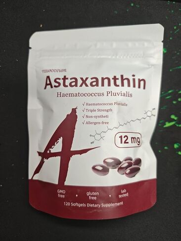 Zions Organic Astaxanthin 12mg, Triple Strength Skin Vitamins for Women with Antioxidant Activity,Supports Immune, Skin, Eye & Joint Health,Promote internal circulation,Chocolate Flavor,120 Servings in Saudi Arabia