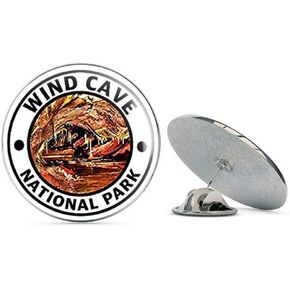 Round Wind CAVE National Park (Hike Travel rv) Metal 0.75" Lapel Hat Pin Tie Tack Pinback in Kuwait