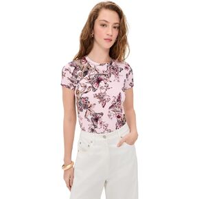 L'AGENCE Women's Ressi Short Sleeve Butterfly Crew Tee in Saudi Arabia