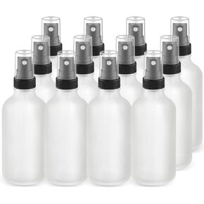 12-Pack 4 Oz Glass Spray Bottles with Lids,Empty Refillable Perfume Fine Mist Atomizer,Leak-Proof Travel Liquid Holder Containers for Cologne,Essential Oils,Room Sprays,Cleaning Solutions in Saudi Arabia
