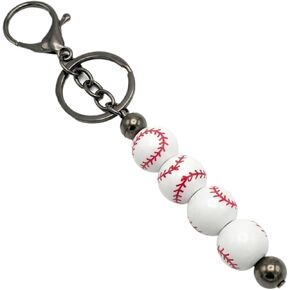 Sport Ball Keychain Football Basketball Baseball Volleyball Beaded Keyring Gift for Men Women Players Coaches in Saudi Arabia
