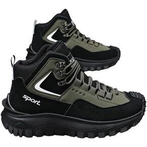 A Pair of Men's Walking Shoes with Fashionable Street Sports Style, Classic Wear-Resistant and Anti Slip Design, Color Blocked PU Upper in Saudi Arabia