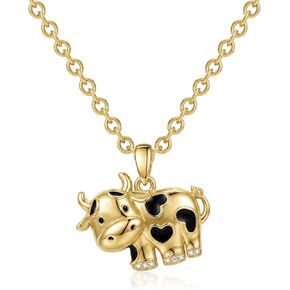 14K Gold Dainty Necklace for Women, Animal Jewerly Cute Pendant Gifts for Women, with 18"+2" Cable Chain in Saudi Arabia