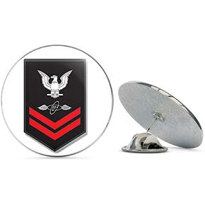 Navy Rank Aviation Electronics Technician Second Class (Oval Stars Naval SSI) Metal 0.75" Lapel Hat Pin Tie Tack Pinback in Kuwait