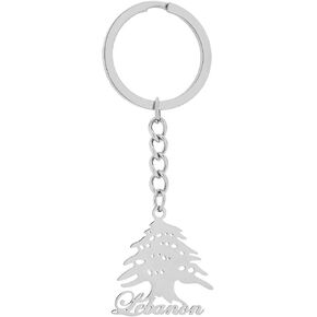 Liban Cedar Symbol Pendant Keychains Lebanon Culture Keyholder Lebanese Heritage Jewelry Gift For Women Men in Saudi Arabia