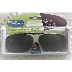 3 Solar Shield Clip-on Polarized Sunglasses Size 54 rec 1 Black Full Frame New in Kuwait