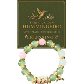 2026 Hummingbird Beads Bracelet for Women, New Beginning Peace Blessing Jewelry Spring Garden Beaded Bracelets Hummingbird Charm with Gift Box in Saudi Arabia