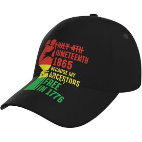 قبعة بيسبول لطيفة من Juneteenth، قبعة Snapback قابلة للتعديل، قبعات شمس مطبوعة من Juneteenth للرجال والنساء in Kuwait
