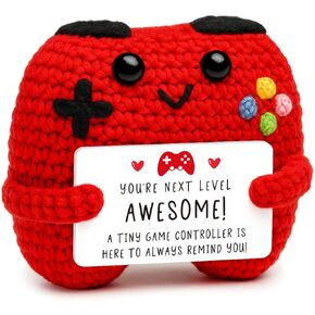 Busy Gaming Life Crochet Game Controller Gifts for Teen Girls Teen Boys, Birthday Gifts for Son Brother, Emotional Support Positive Crochet Decor in Saudi Arabia