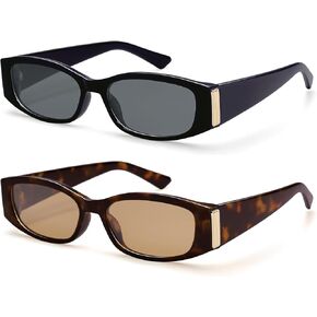 Appassal Trendy Rectangle Sunglasses for Women Retro 90s Slim Thin Y2k Vintage Shades AP3744 in Kuwait