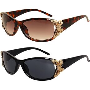 Avxdbr 2 Pack Women Oversized Sunglasses Y2K Fashion UV400 Butterfly Sunglasses Set Gradient Lens Sun Glasses for Women Beach Travel Driving Outdoor Summer Eyewear in Saudi Arabia
