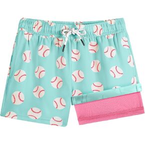 BRISIRA Boys Swim Trunks with Compression Liner 5-16 Years Youth Bathing Suit Quick Dry Swim Shorts Anti-Chafe Pocket in Saudi Arabia