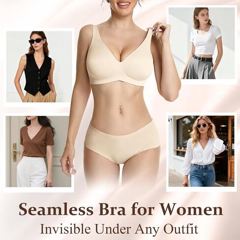 حمالة صدر جيلي لاسلكية للنساء مريحة بدون خياطة مع حمالة صدر بدون سلك قابل للتعديل in Kuwait