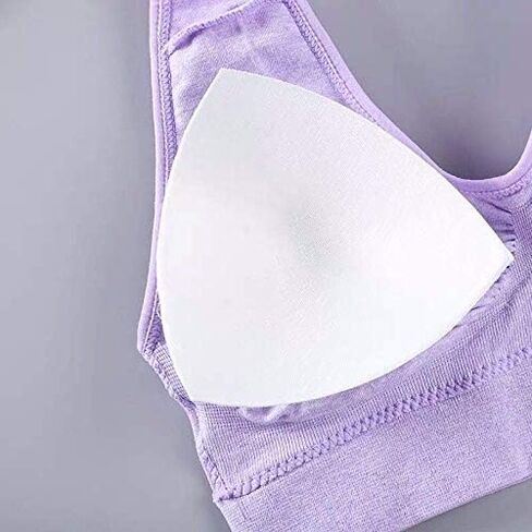 Women's Removable Padded Pullover Cotton Sports Bras Medium Support Workout Yoga Bra 3 Pack in Saudi Arabia