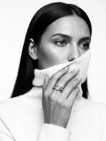 Women's Luxury Ring | Layered Crisscross Teardrop Cubic Zirconia Ring | Silver Color Adjustable Open Band | Hypoallergenic Unique Minimalist Statement Index Finger Ring in Kuwait