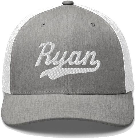 Ryan Hat Ryan Trucker Hat Baseball Script Embroidered Cap Vintage Sports Mesh Swoosh Gift Souvenir Headwear IA OK in Kuwait