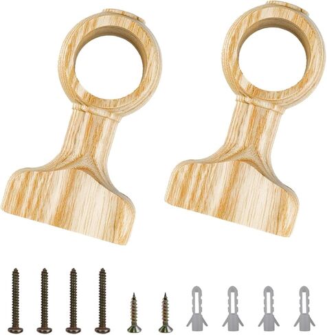 Window Hardware Rod Holders, Wood Curtain Rod Holder Pole with Expansion Tube and Screw in Saudi Arabia