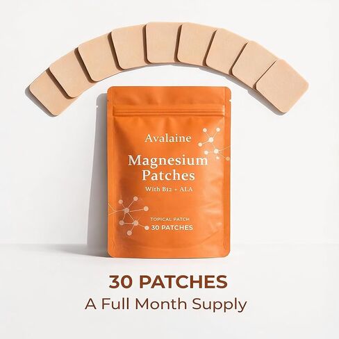Avalaine Magnesium Patches, Skin Care Patch, Relaxes Muscles for deep, restful Sleep 30 Patches in Kuwait