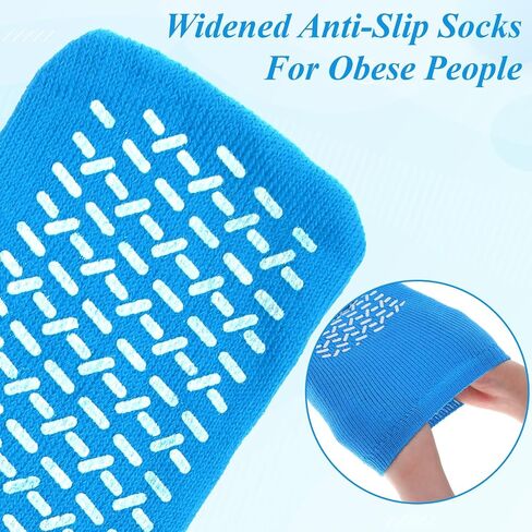 8 Pairs XXL Slip Stop Slipper Socks, Non Slip Grip Socks, Single Tread Grippy Sock, Extra Wide Bariatric for Adults in Kuwait
