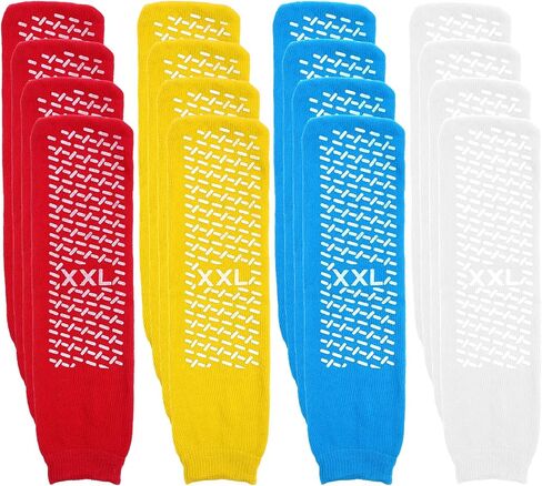 8 Pairs XXL Slip Stop Slipper Socks, Non Slip Grip Socks, Single Tread Grippy Sock, Extra Wide Bariatric for Adults in Kuwait