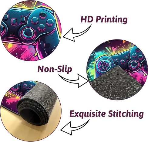 2'6''x5' Gaming Rug for Boys Room,3D Printed Carpet for Bedroom, Living Room, Game Room Decoration, Anti Slip, Anti Fading, Easy to Clean Area Carpet in Saudi Arabia