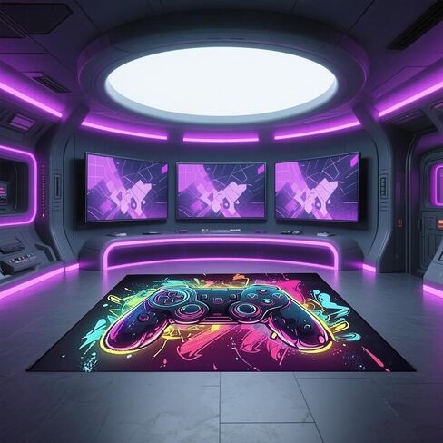 2'6''x5' Gaming Rug for Boys Room,3D Printed Carpet for Bedroom, Living Room, Game Room Decoration, Anti Slip, Anti Fading, Easy to Clean Area Carpet in Saudi Arabia