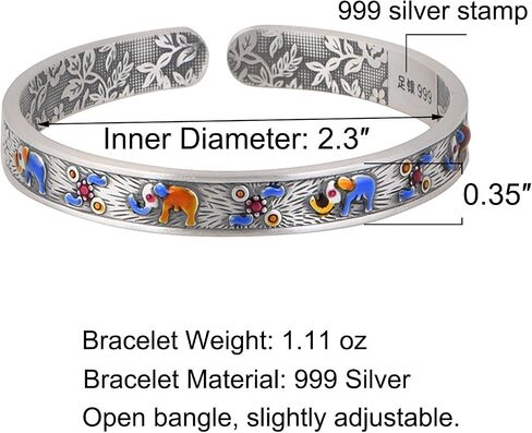 Sterling Silver Bracelet, S925 Adjustable Open Cuff, Stackable Bangle, Silver, 6.4-9 Inches, Italian Handmade Jewelry Gift for Women in Saudi Arabia