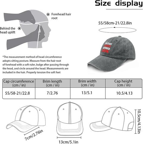 This is My Almost Retired Look Hats for Womens Funny Washed Distressed Baseball in Kuwait