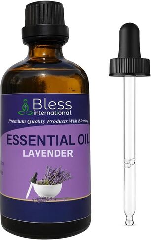 Bless-International-Lavender-Essential-Oil-Organic-100%-Natural-Blends Used-in-Diffusers-Home-Candles-Fragrance-Aromatherapy-Humidifiers-and-Gifts 4 fl. Oz in Saudi Arabia