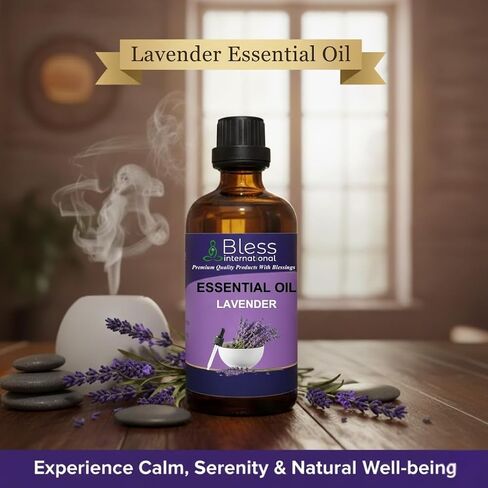 Bless-International-Lavender-Essential-Oil-Organic-100%-Natural-Blends Used-in-Diffusers-Home-Candles-Fragrance-Aromatherapy-Humidifiers-and-Gifts 4 fl. Oz in Saudi Arabia