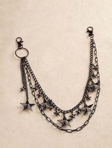 Sacina Gothic Layered Star Pants Chain, Wallet Belt Chain, Goth Grunge Emo Punk Y2k Aesthetic Accessories in Kuwait