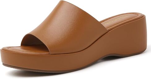 Tilocow Wedges for Women Comfortable Slip On Platform Wedge Sandals Summer Beach Dress Heels Shoes in Kuwait