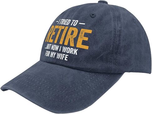 Weiweiwu I Tried to Retire but Now i Work for My Wife Ball caps Vintage Cotton Washed Baseball Caps in Kuwait
