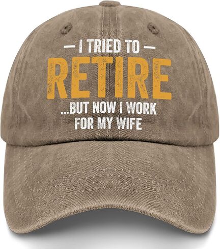 Weiweiwu I Tried to Retire but Now i Work for My Wife Ball caps Vintage Cotton Washed Baseball Caps in Kuwait