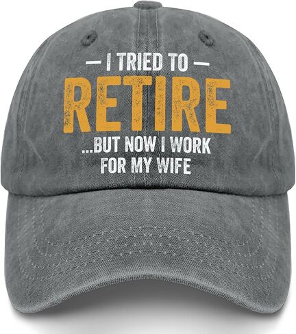 Weiweiwu I Tried to Retire but Now i Work for My Wife Ball caps Vintage Cotton Washed Baseball Caps in Kuwait